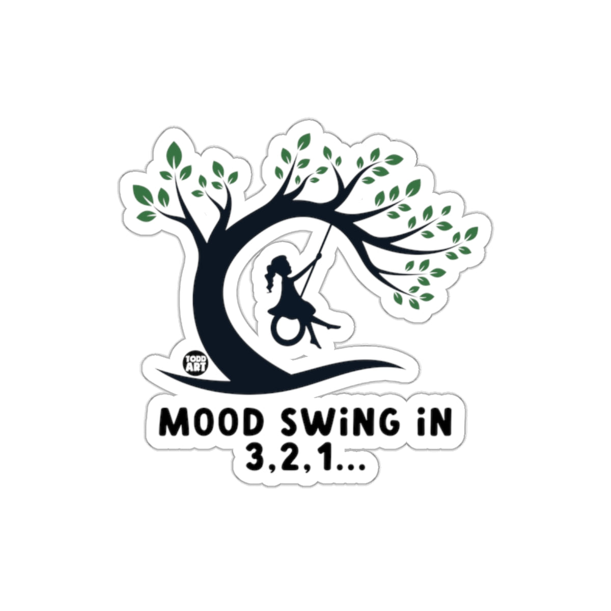 Mood Swing in 3 2 1 Tree Swing Design Sticker