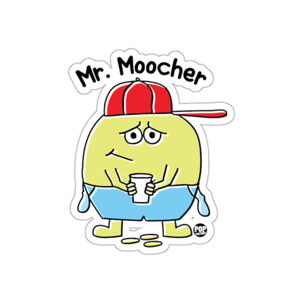Mr. Moocher Cartoon Character Sticker Pack