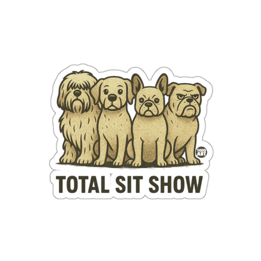 Total Sit Show Dog Illustration Sticker