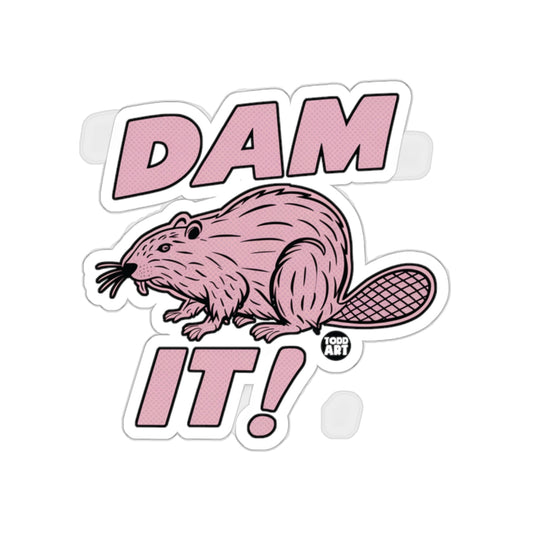 Dam It Beaver Graphic with Text Sticker Product