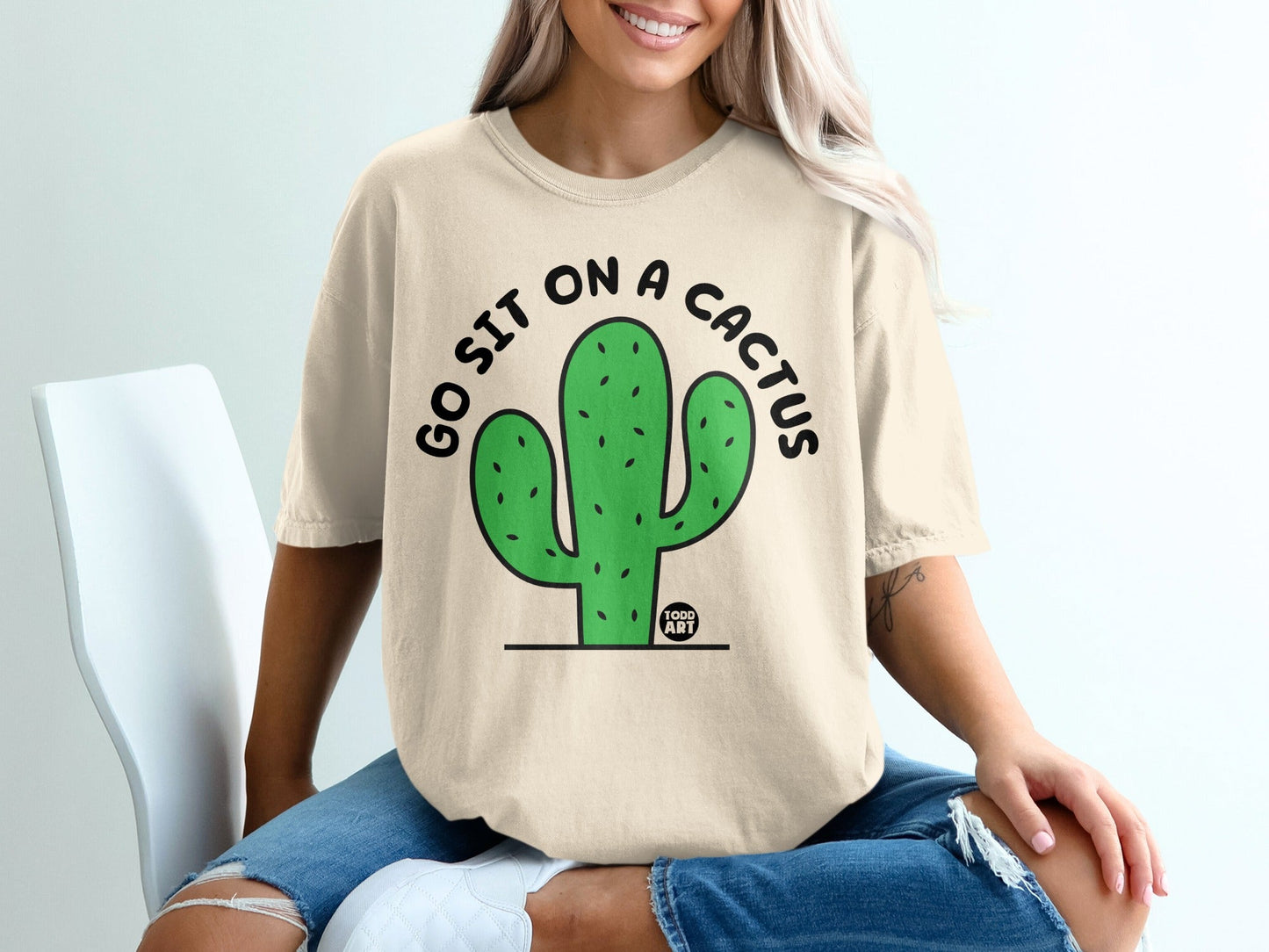 Go Sit On a Cactus Graphic Tee Shirt