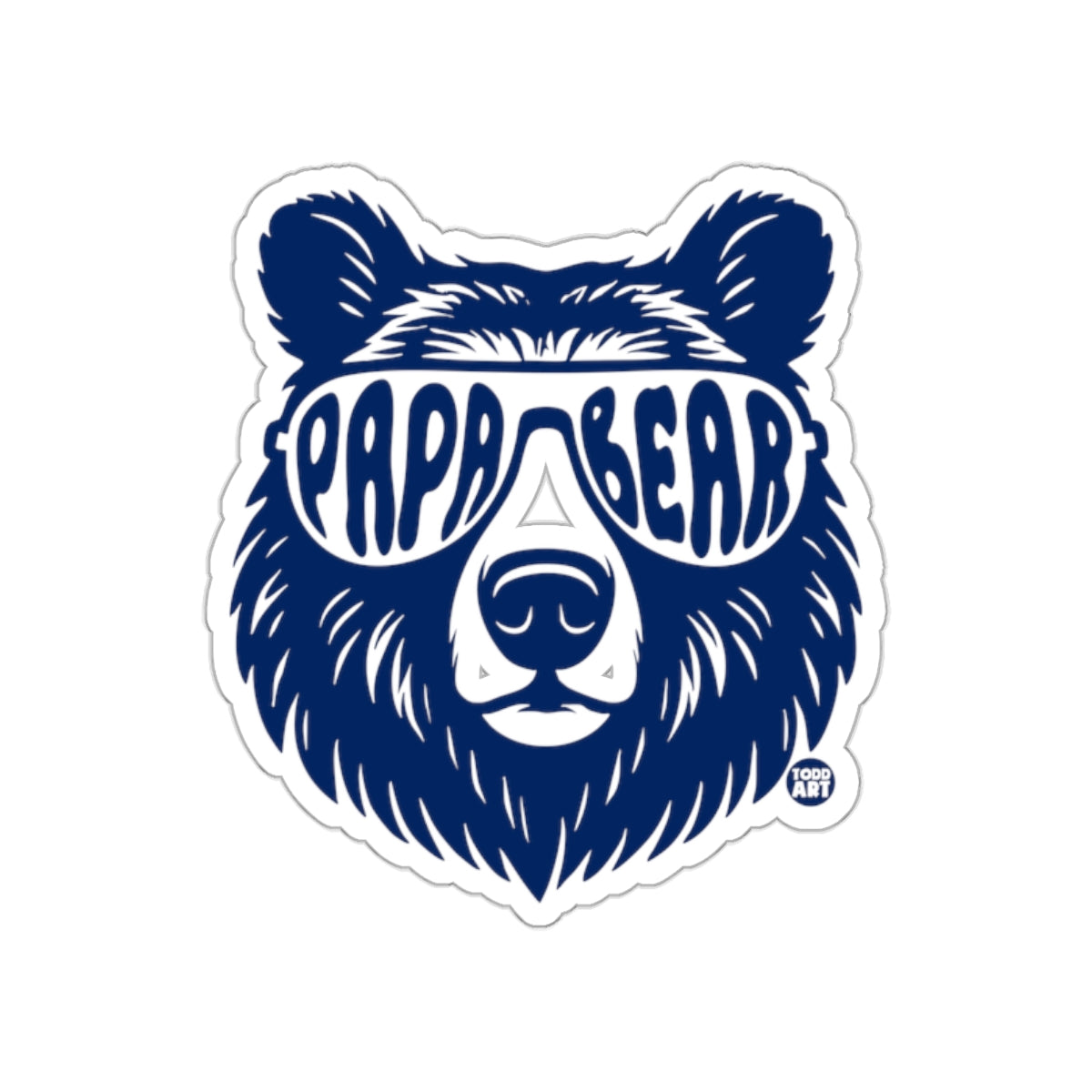 Papa Bear Cool Sunglasses Graphic Sticker Design