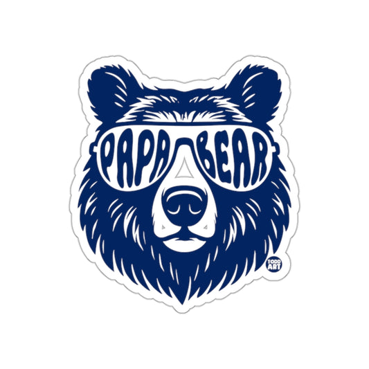 Papa Bear Cool Sunglasses Graphic Sticker Design
