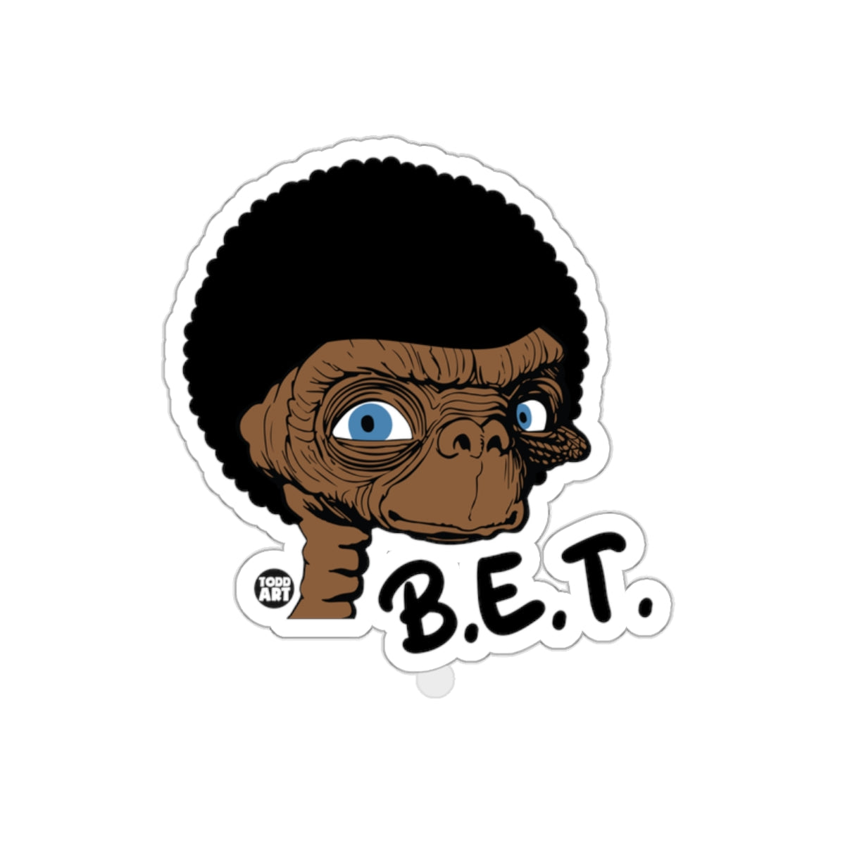 BET The Extra Terrestrial With An Afro Style sticker