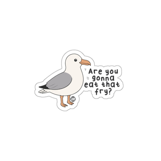 Cartoon Seagull Are You Gonna Eat That Fry Sticker