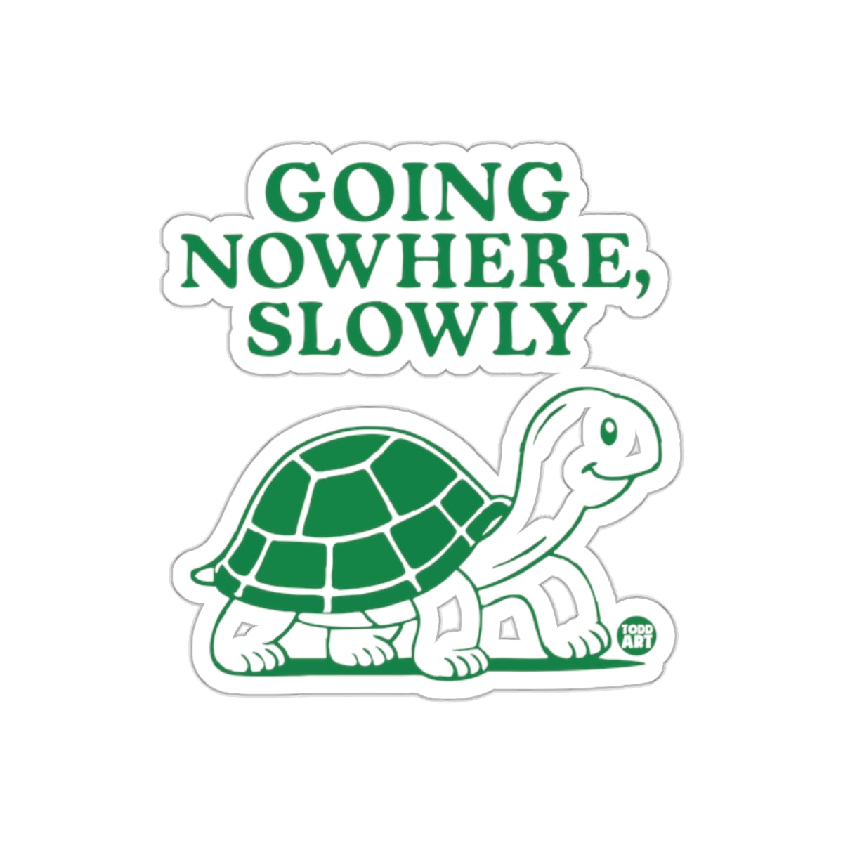 Going Nowhere Slowly Turtle Sticker Fun Graphic Décor