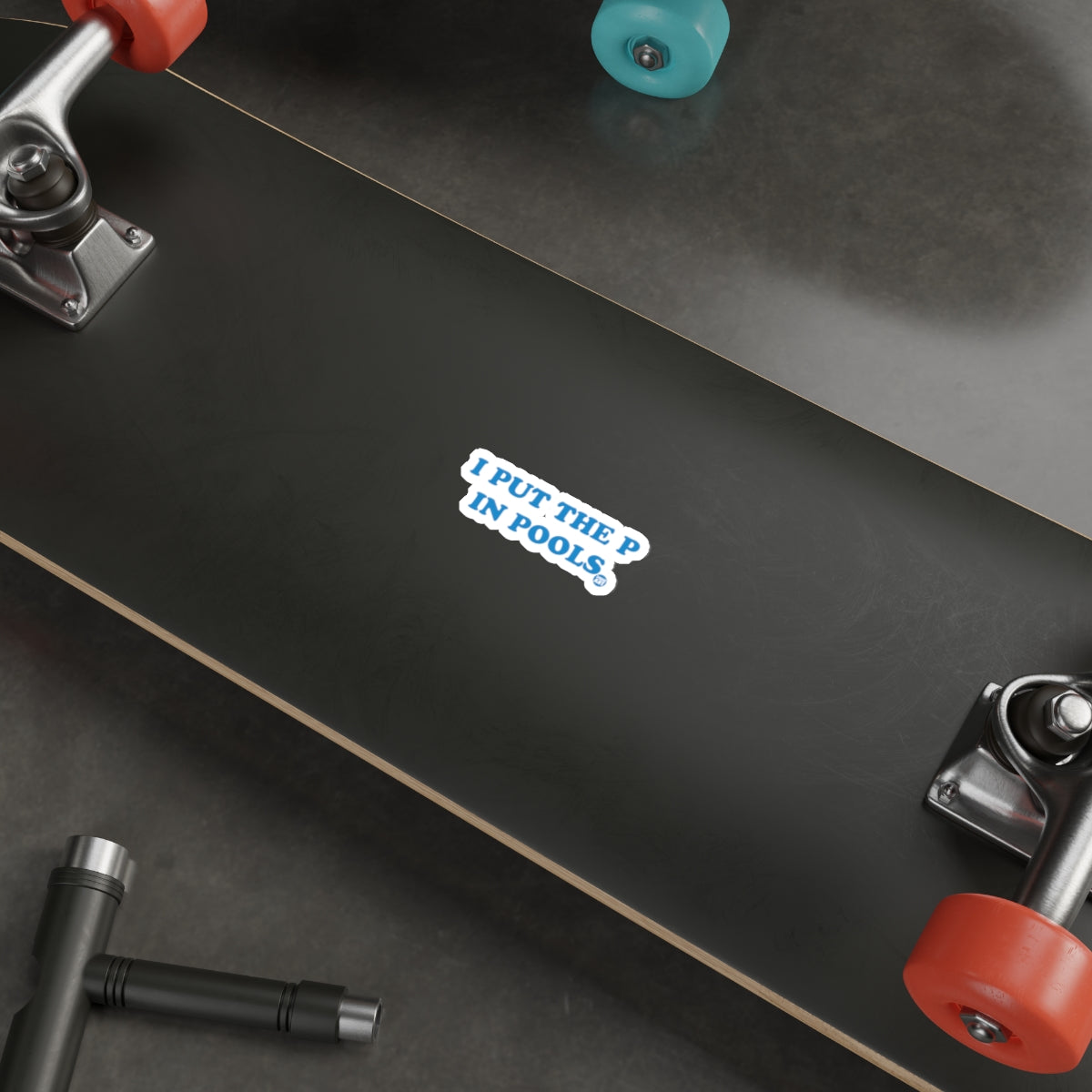 I PUT THE P IN POOLS Todd Art Blue Graphic Stickers