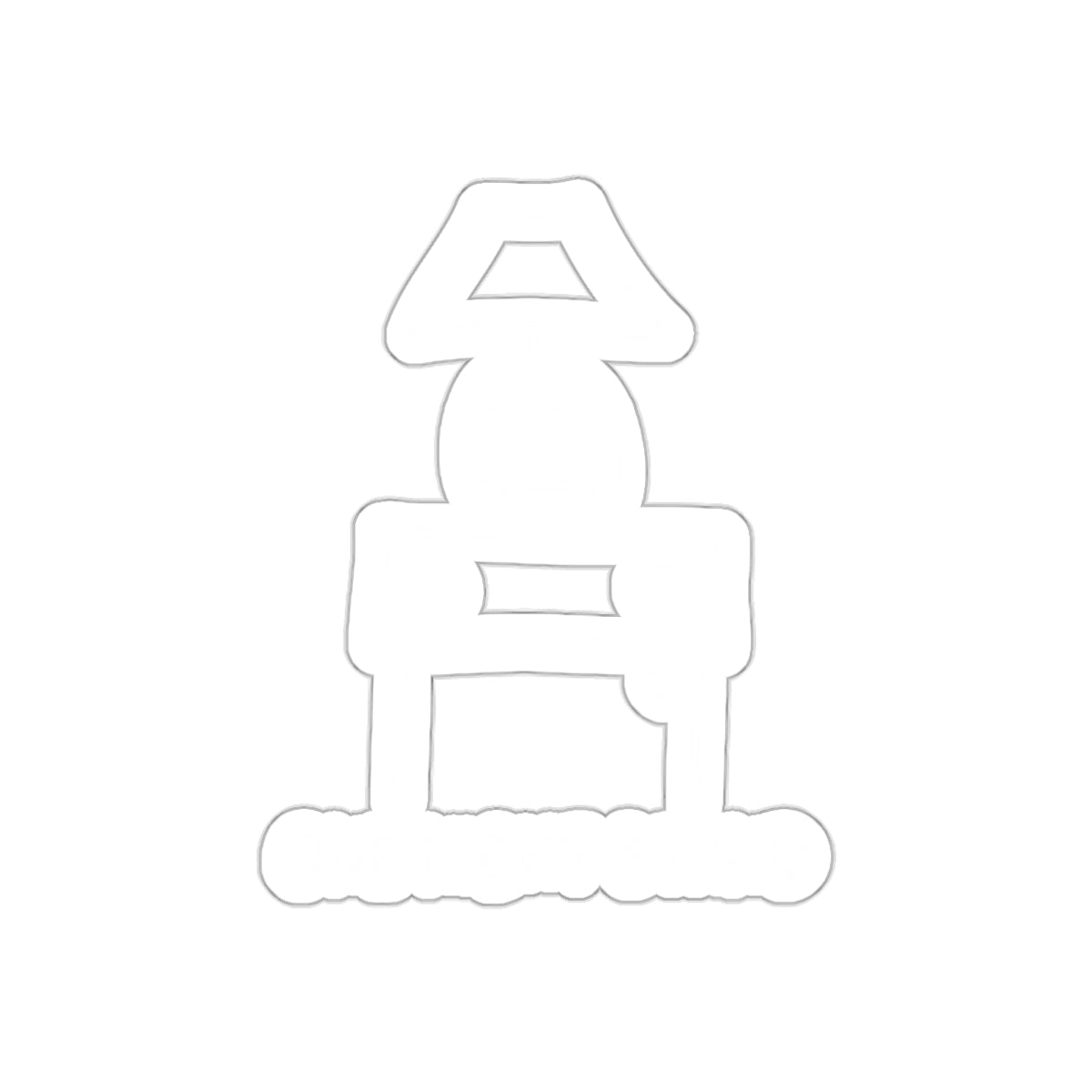 Person Sitting Under Lamp Unique Sticker Decal