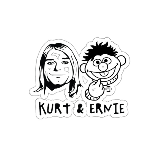 Kurt And Ernie Art Todd Art Line Drawing Black sticker