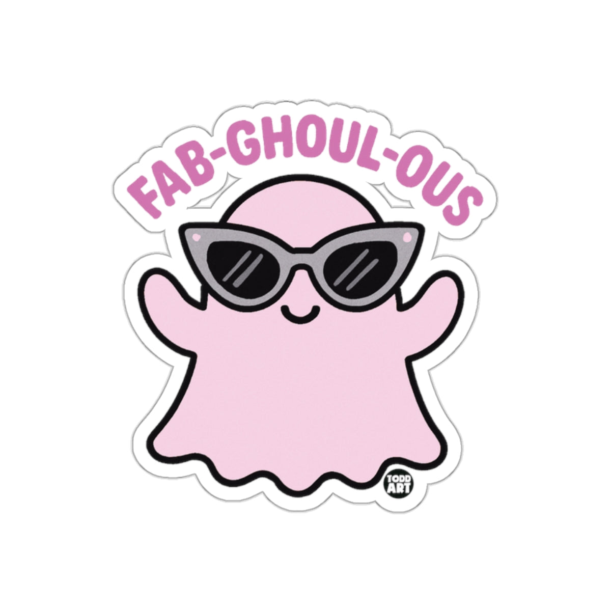 Fab-Ghoul-Ous Ghost with Sunglasses Fun Sticker