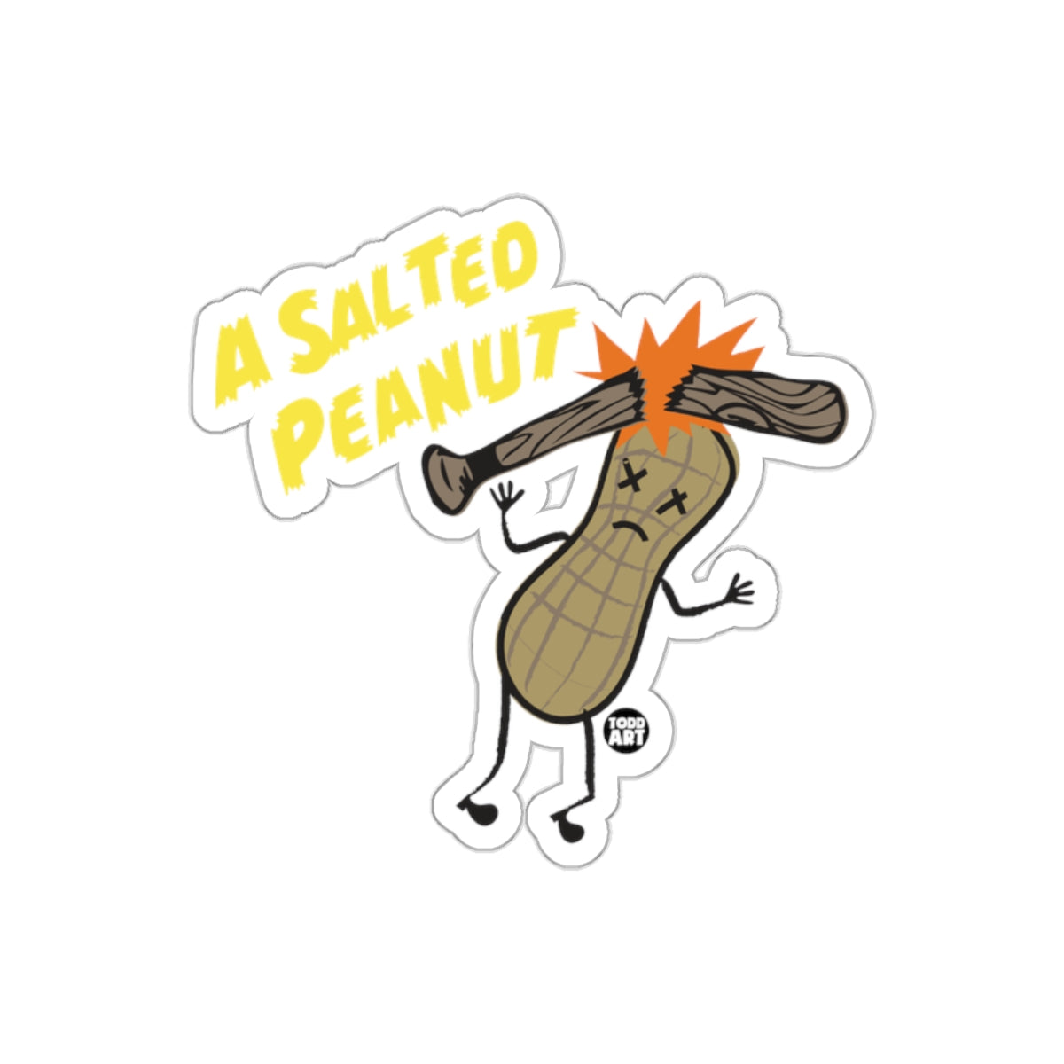 A Salted Peanut Funny Sticker for Laptops and More