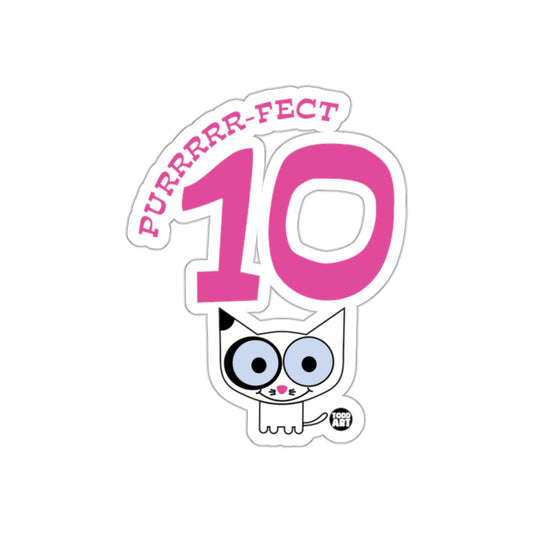 PURRRRR-FECT 10 Cute Kitty Fun Sticker