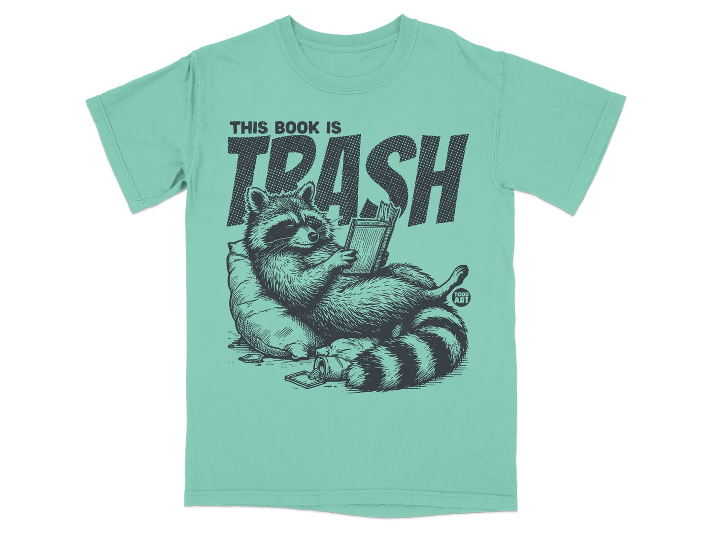 This Book is Trash Funny Raccoon Graphic T-Shirt
