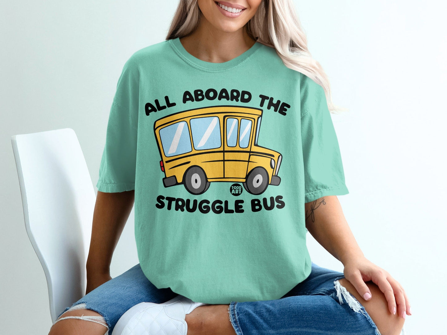 All Aboard The Struggle Bus Graphic T-Shirt