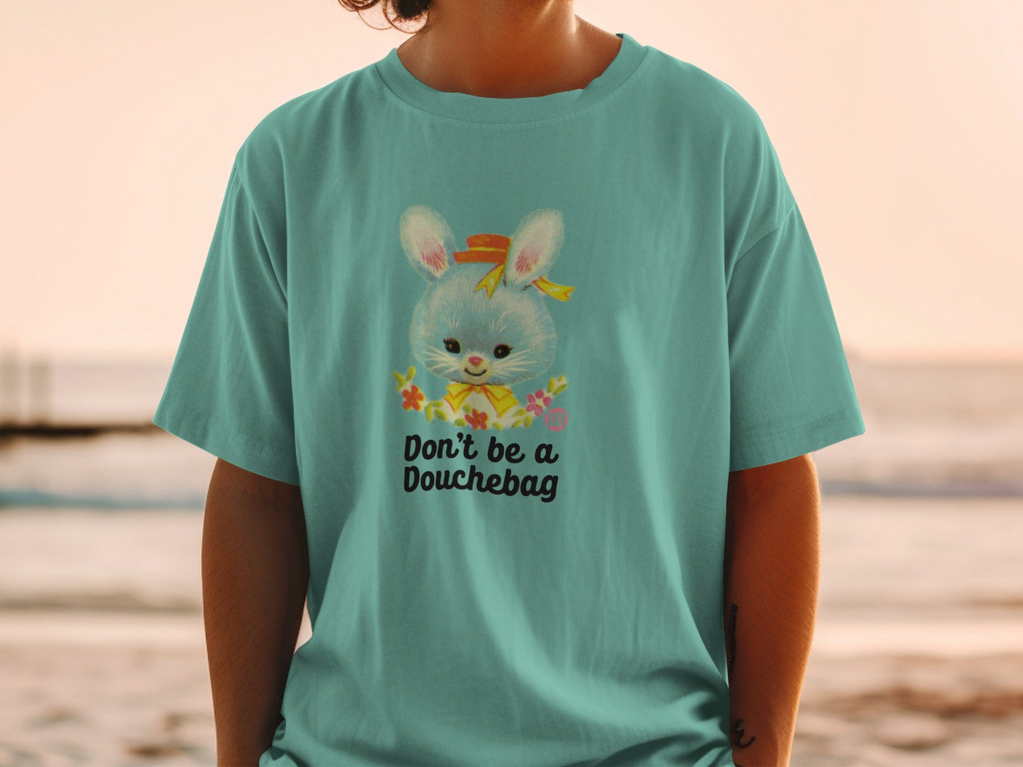 Don't Be a Douchebag Bunny Graphic T-Shirt