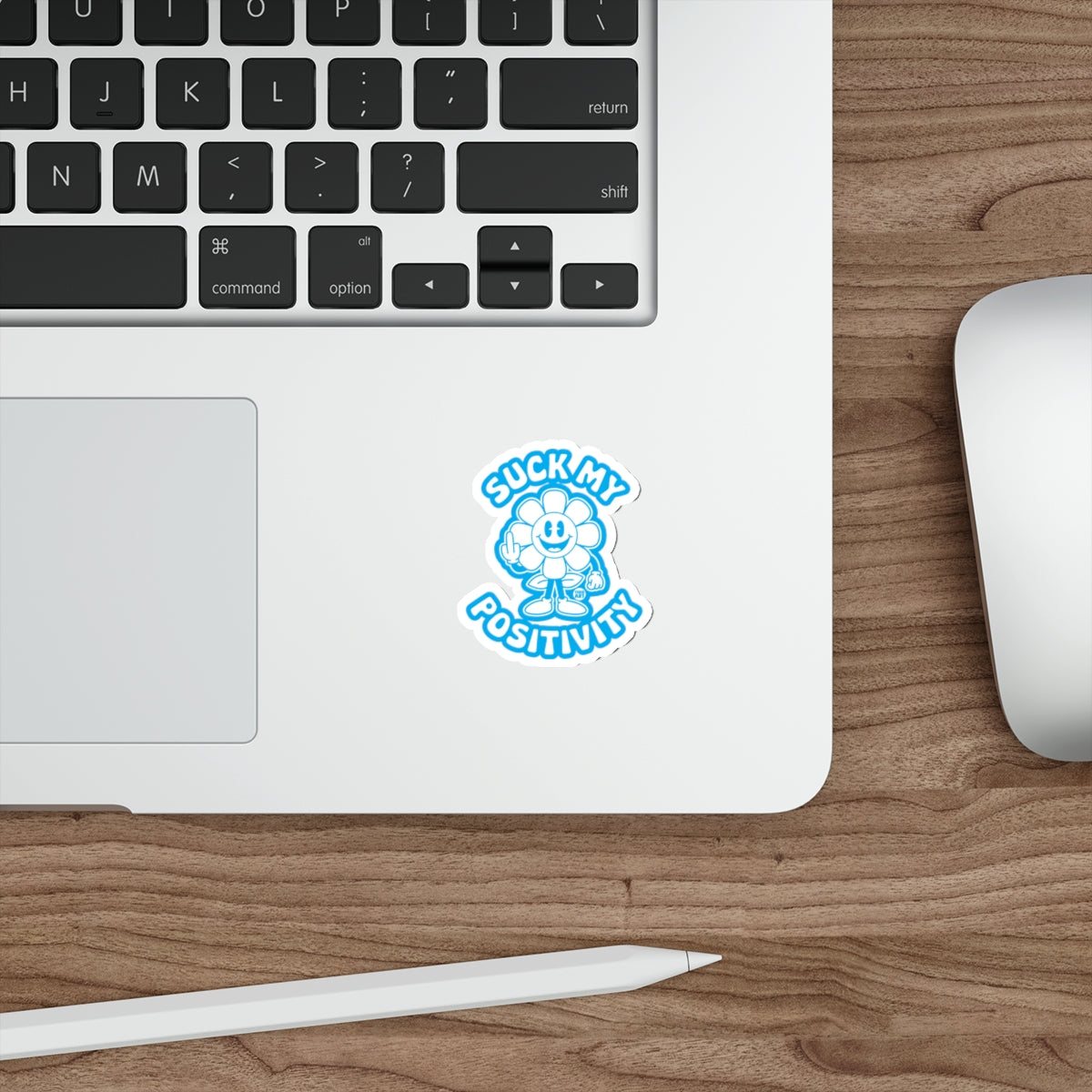 SUCK MY POSITIVITY Flower Character Funny Sticker product type