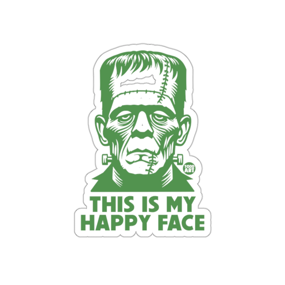 This Is My Happy Face Sticker Perfect for Halloween