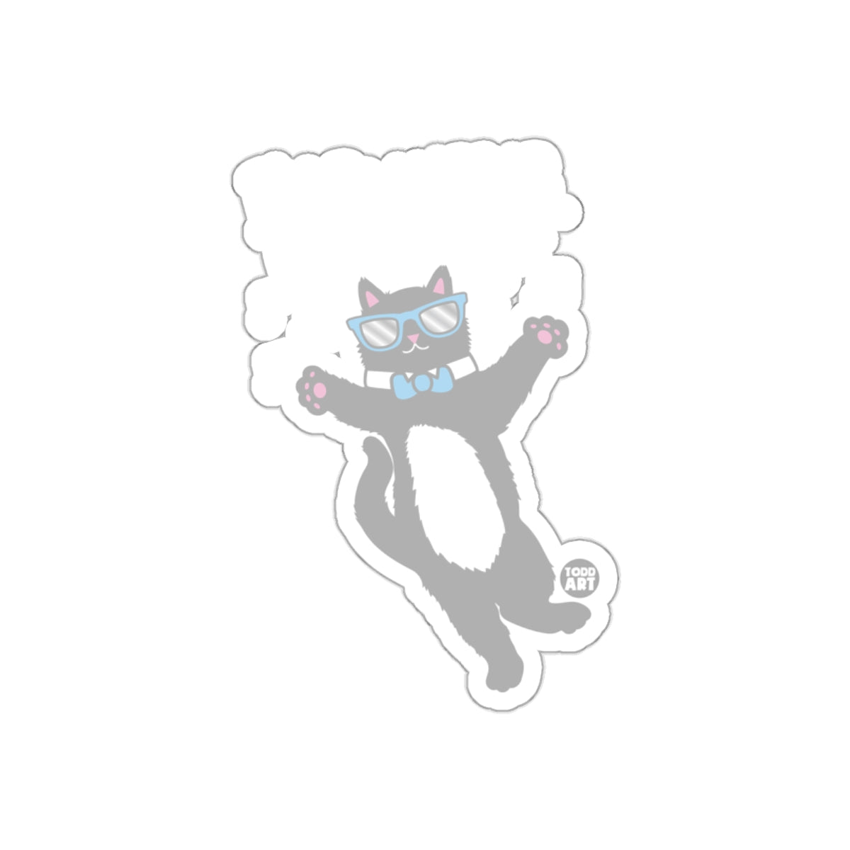 Cool Cat Design with Sunglasses Wall Art Sticker