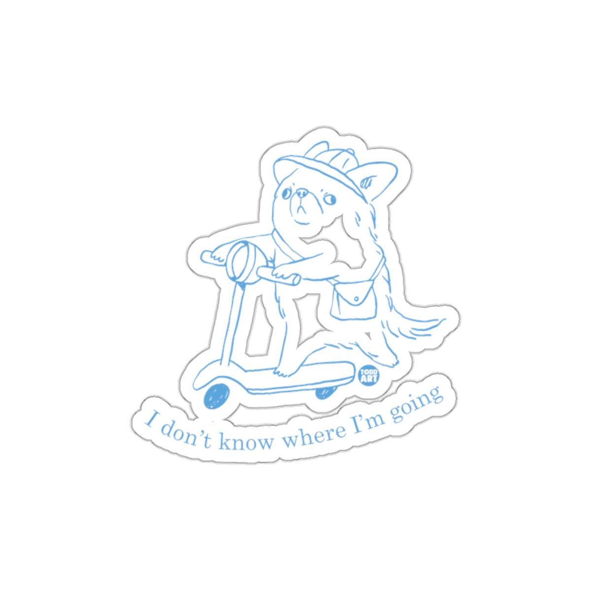 I don't know where I'm going funny dog sticker