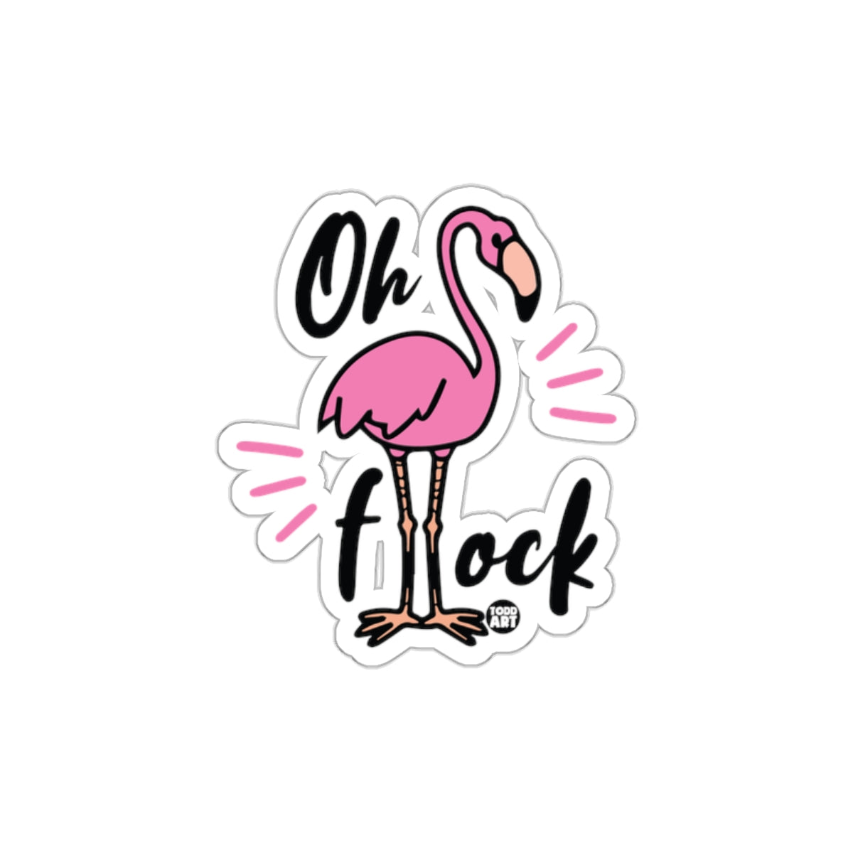 Oh Flock Flamingo Sticker Fun Decorative Item