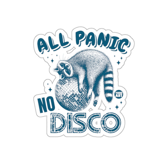 All Panic No Disco Racoon on Disco Ball Art sticker