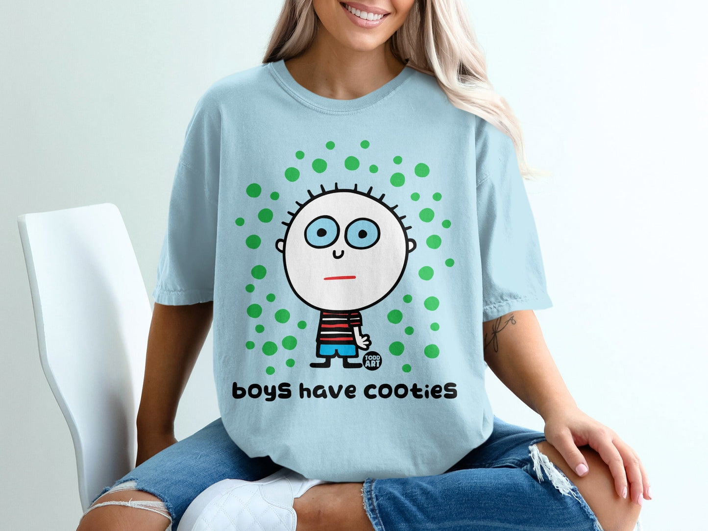 Boys Have Cooties Funny Graphic T-Shirt