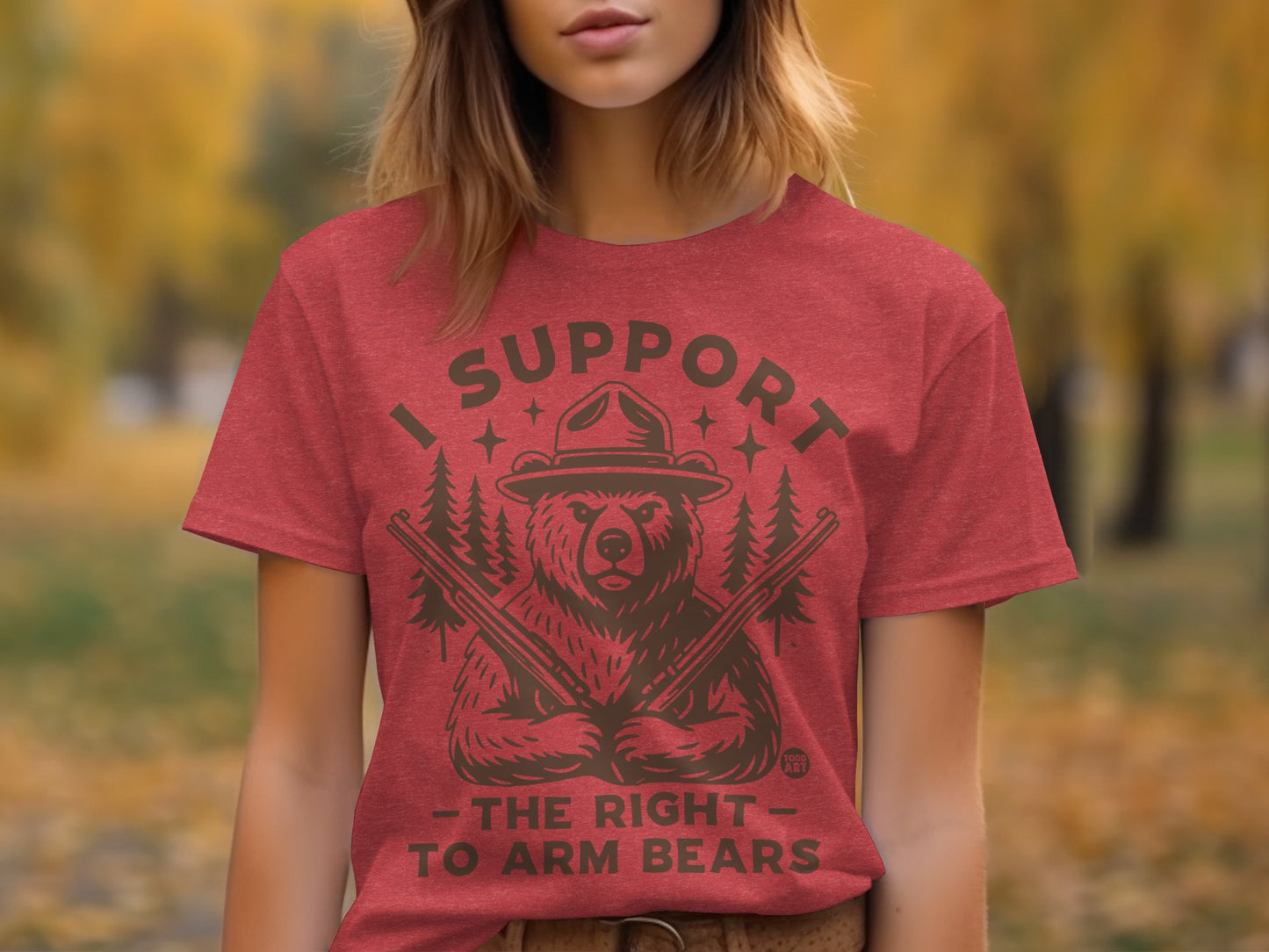 I Support the Right to Arm Bears Graphic Tee Shirt