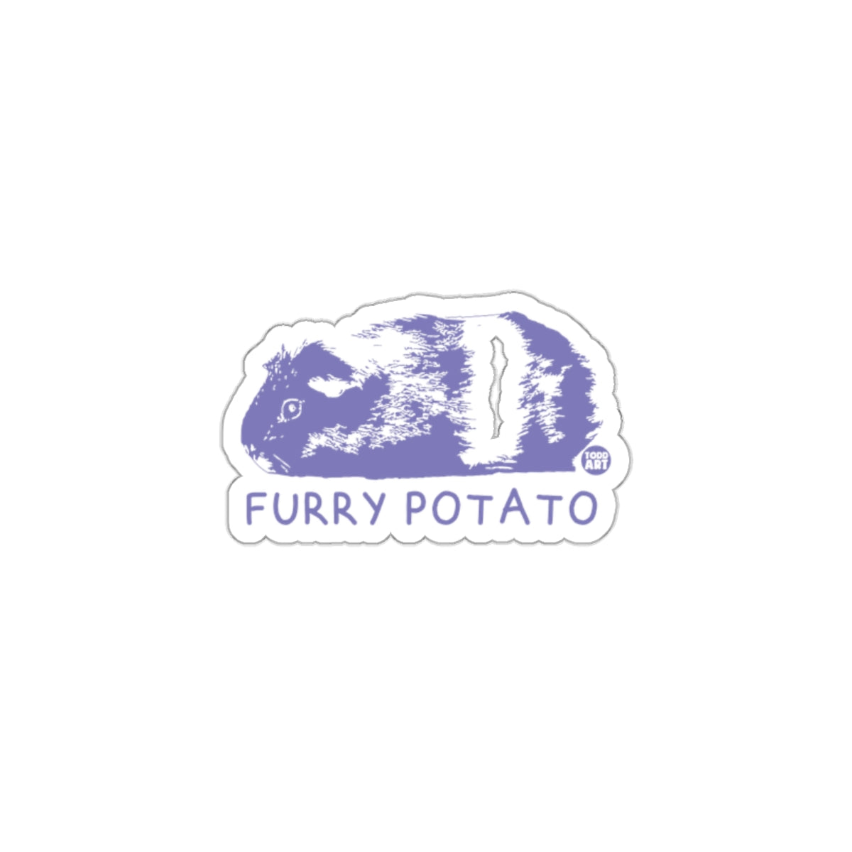 Cute Furry Potato Guinea Pig Sticker Accessory for Sale