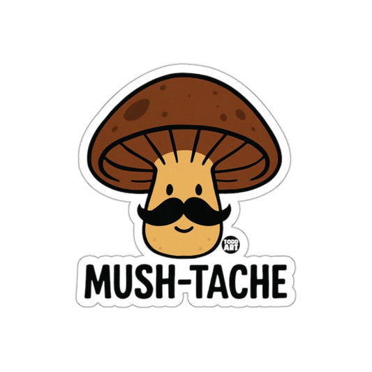 Mush-Tache Illustration with Mustache Sticker