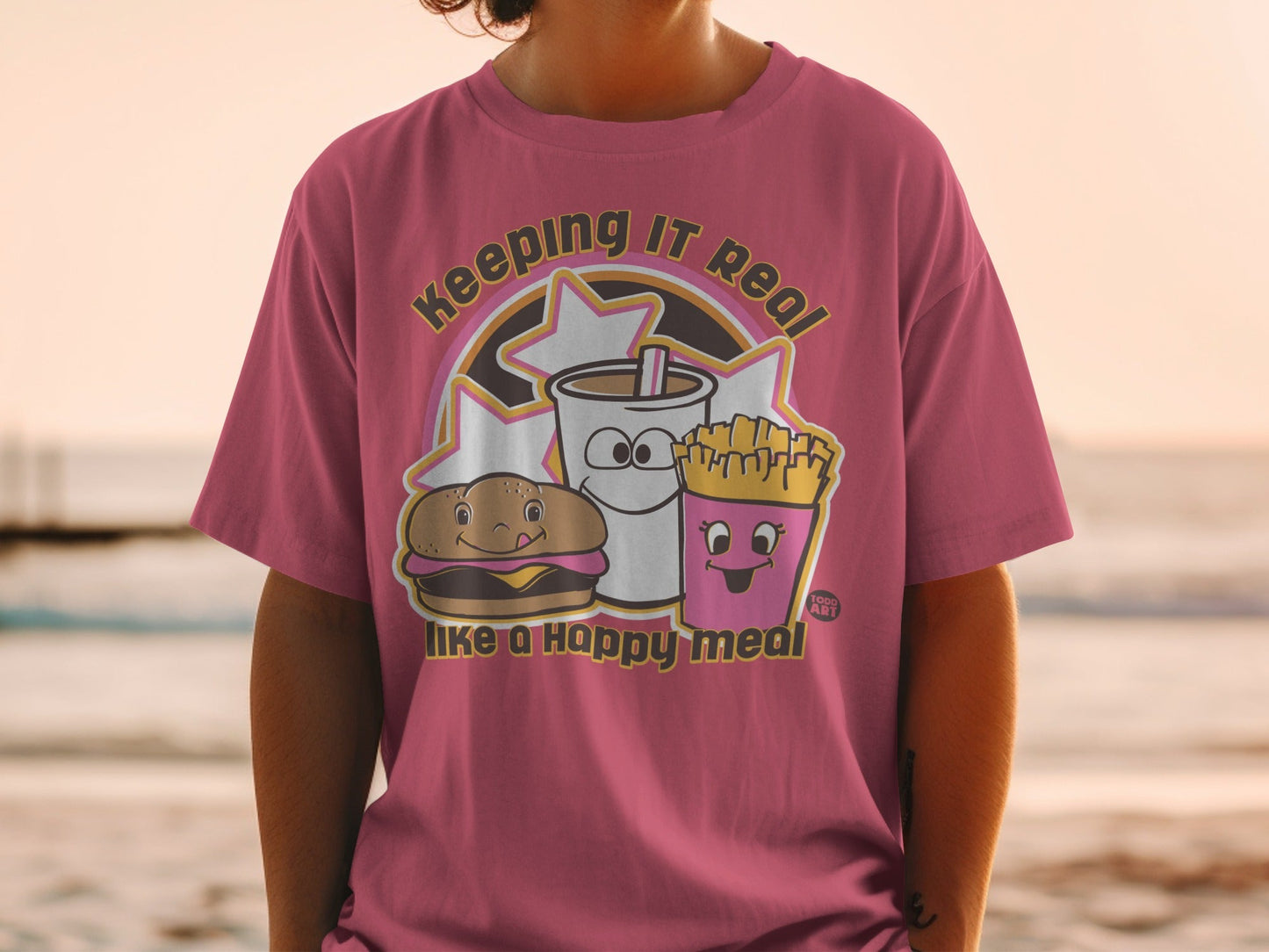 Keeping It Real Like a Happy Meal Graphic T-shirt