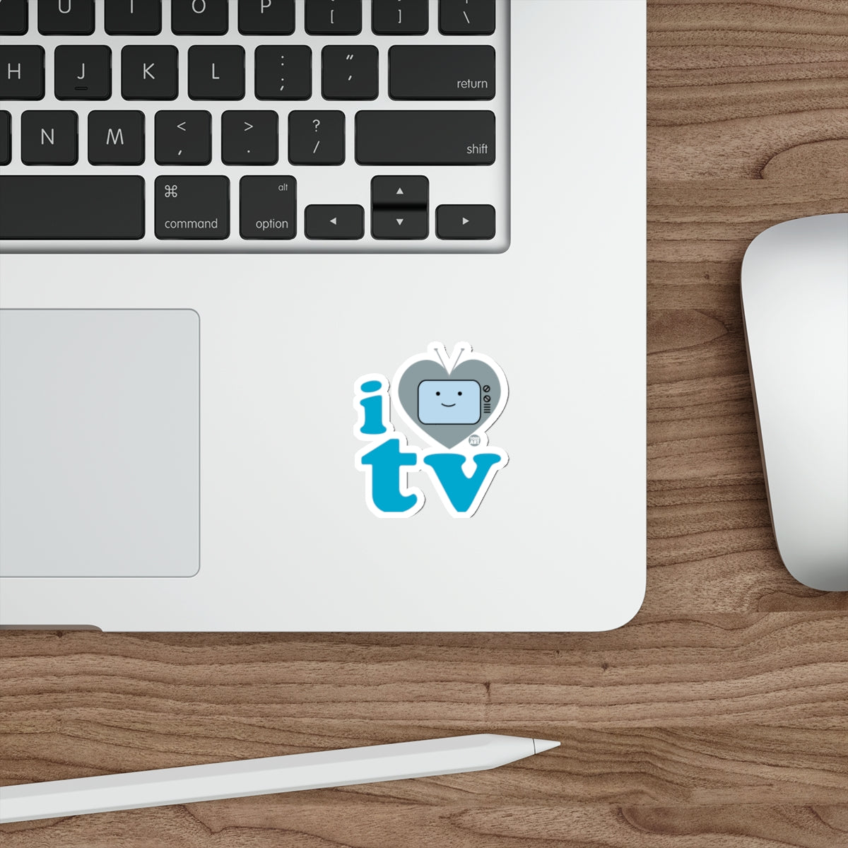 I Heart TV Sticker for Laptops or Notebooks Office Decor