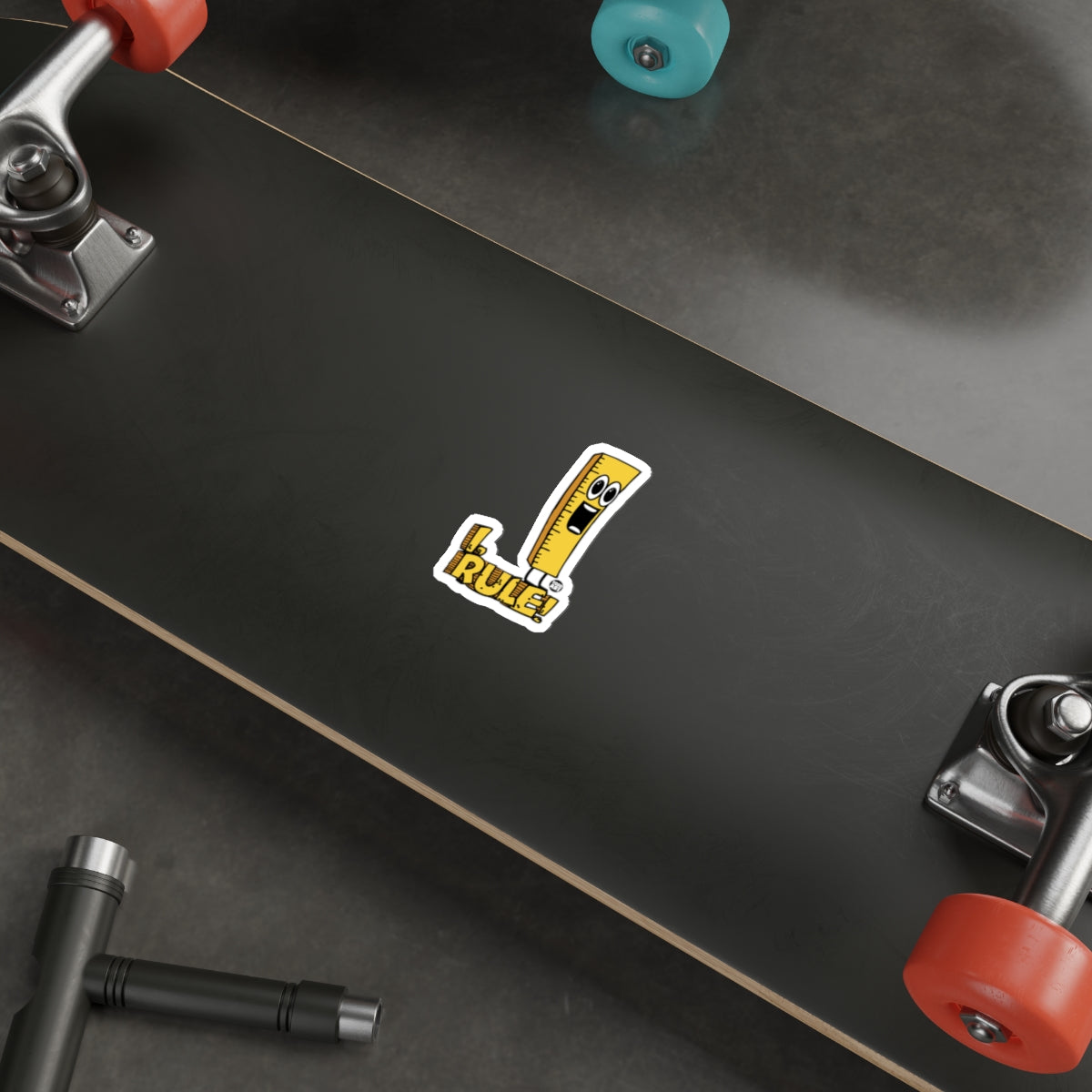 I Rule Sticker for Skateboards and Customizable Surfaces