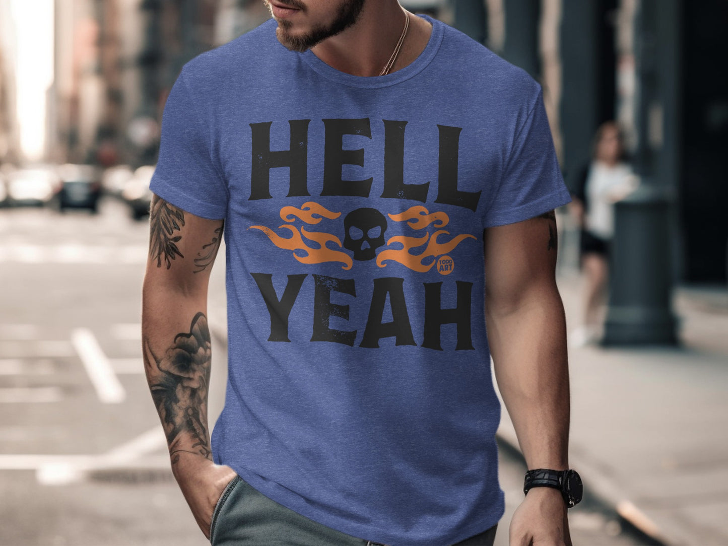 HELL YEAH Skull And Flames Graphic Tee product