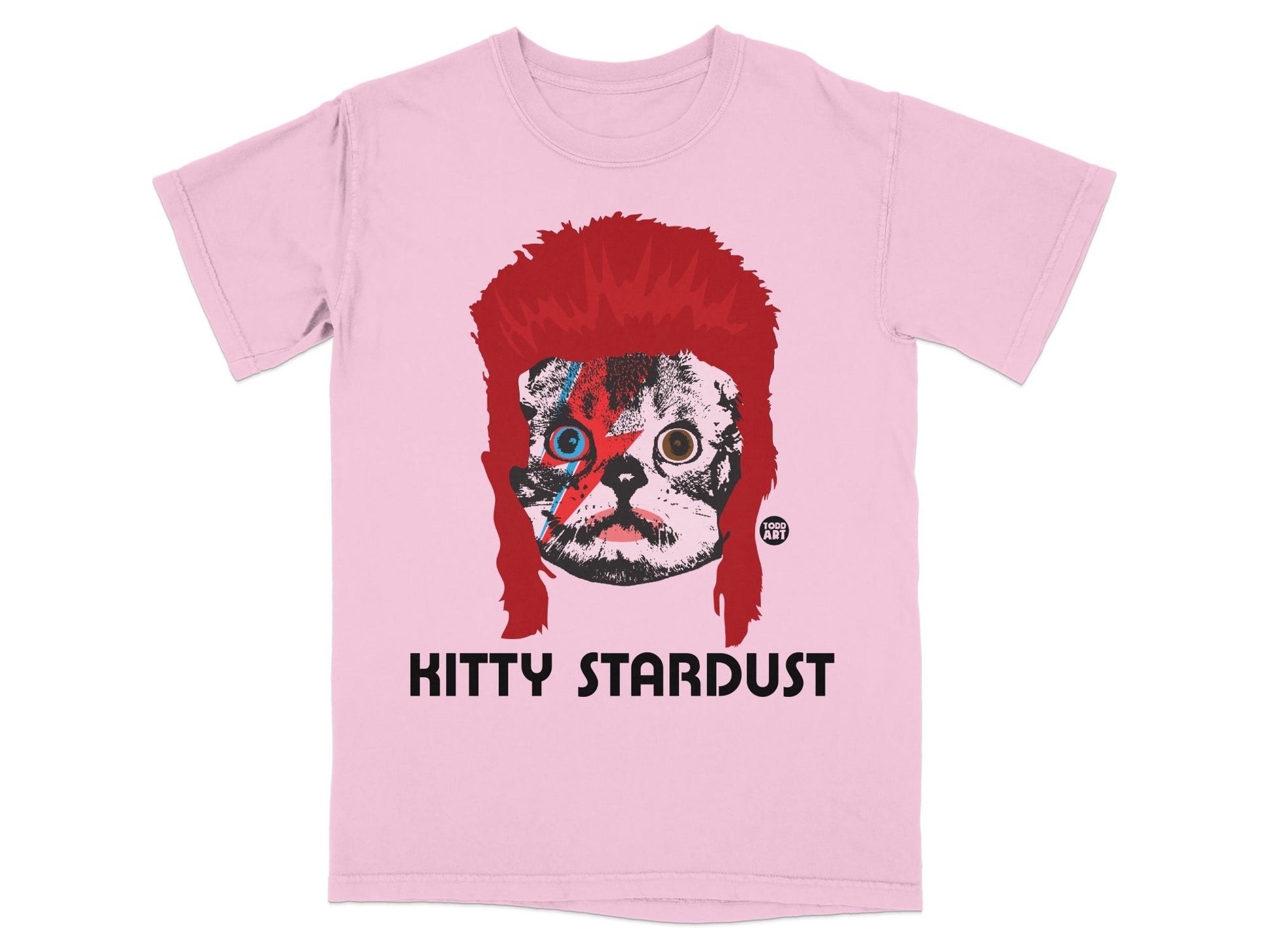 Kitty Stardust Retro Cat Graphic T-Shirt Design