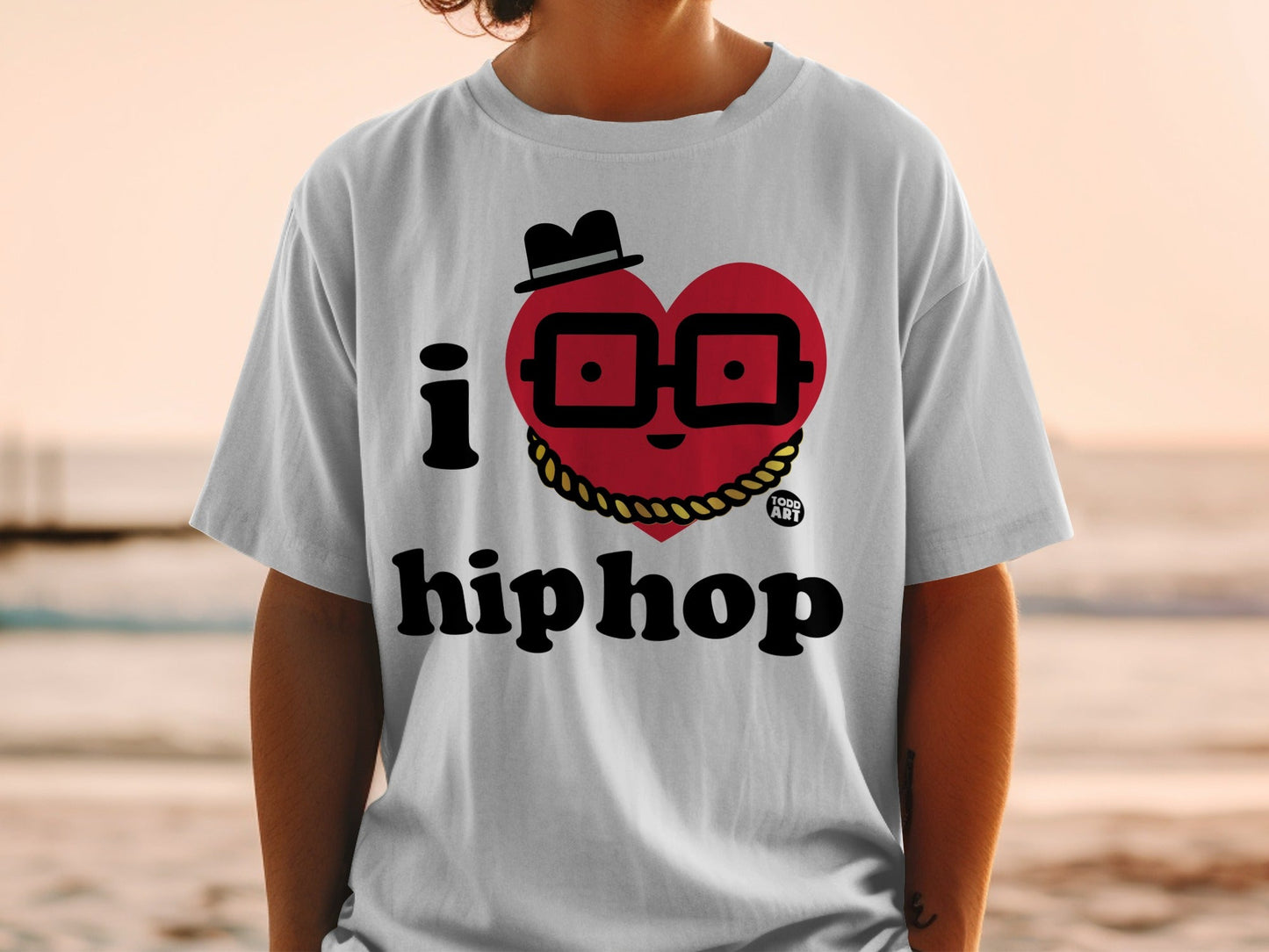 I Love Hip Hop Graphic Tee with Cool Design