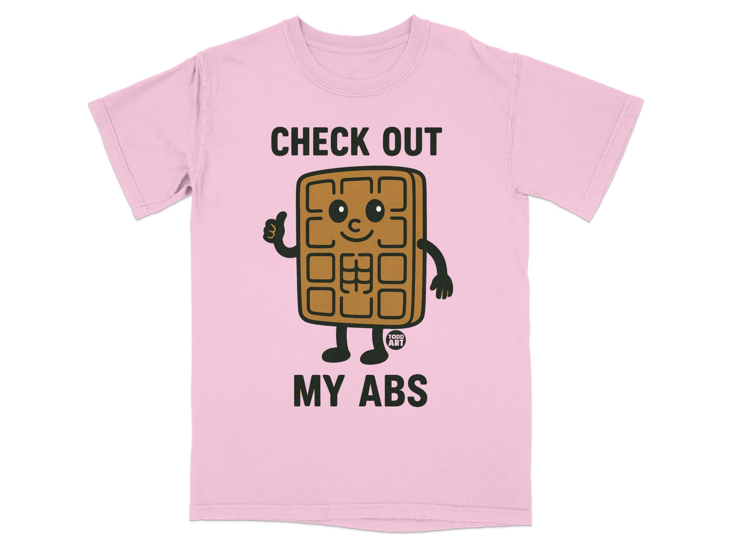 Check Out My Abs Funny Waffle Graphic T-Shirt