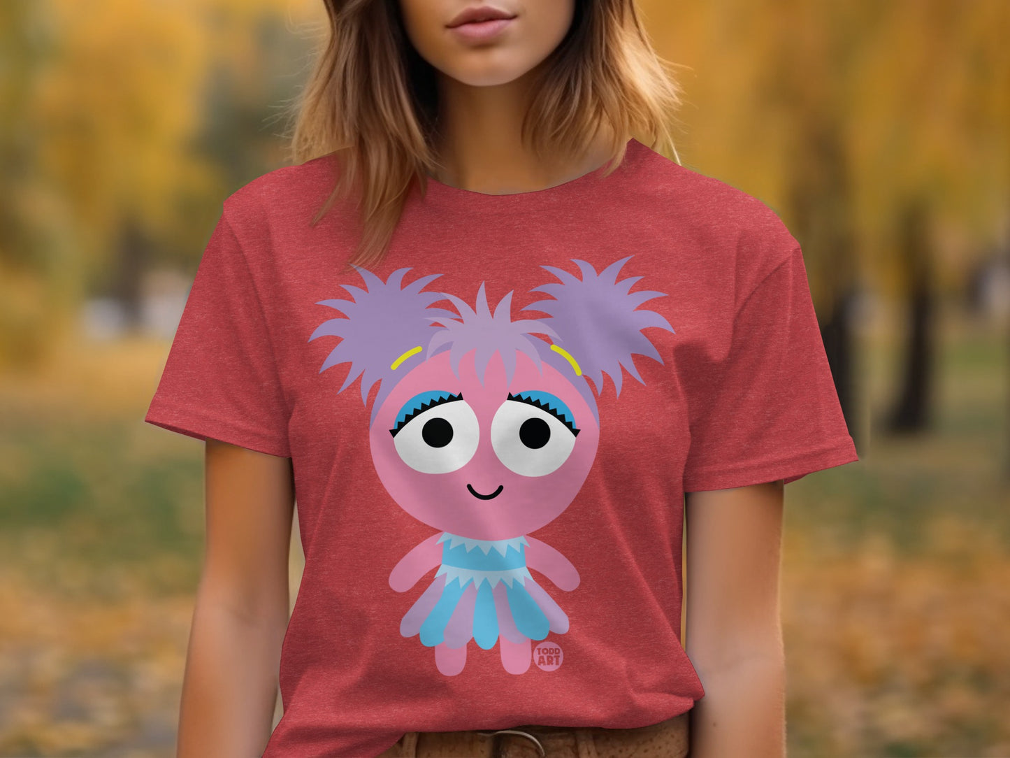 Cute Character with Big Eyes Graphic T-shirt