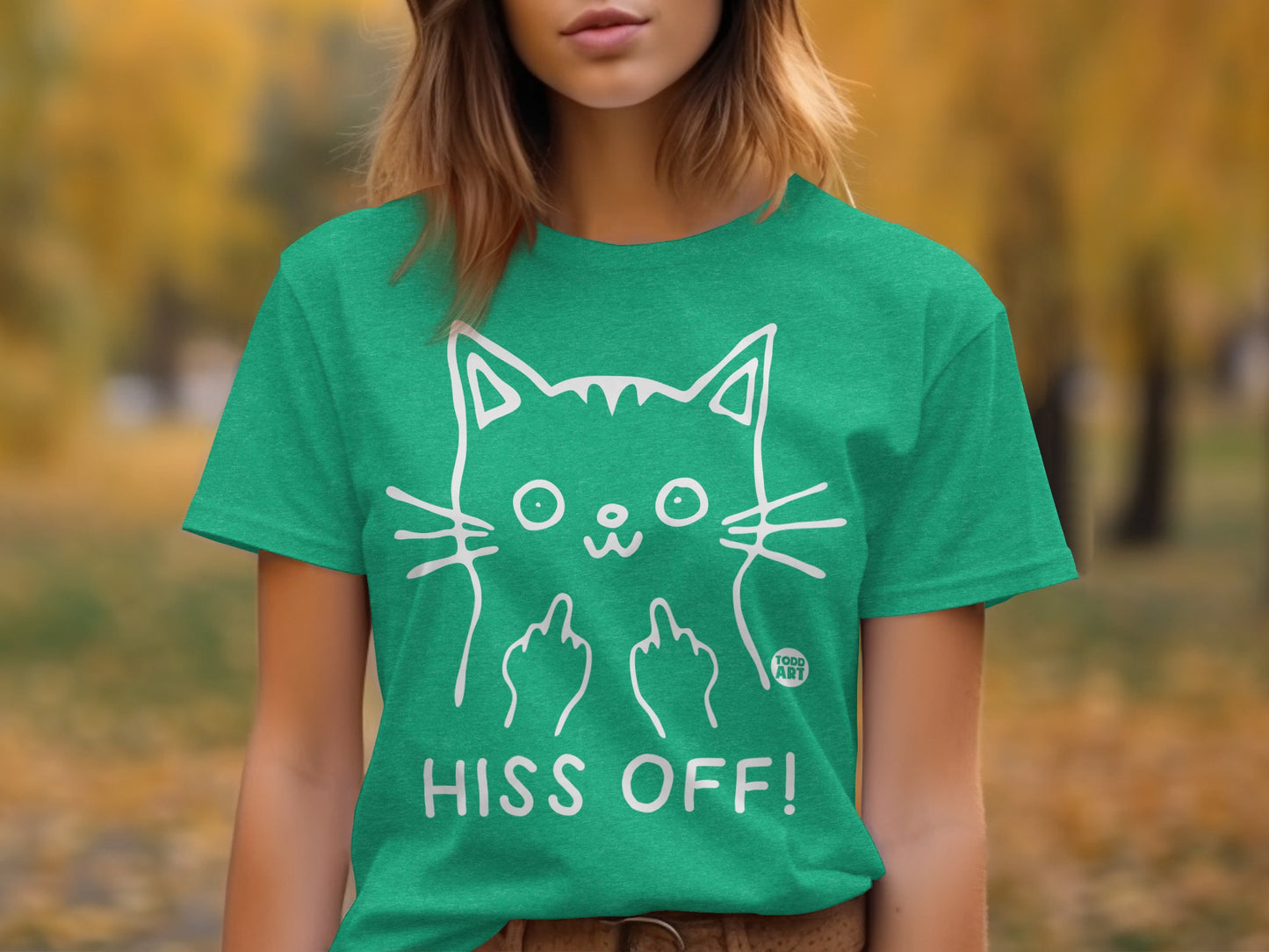 Hiss Off Cat Design Casual Wear Tshirt for Cat Lovers