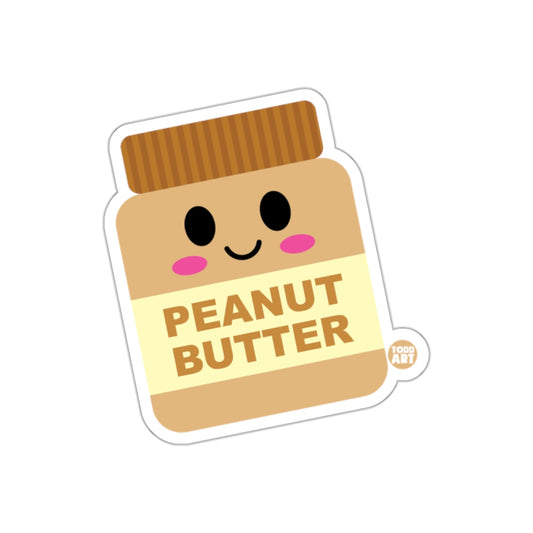 Cute Kawaii Peanut Butter Jar Sticker with Smile Design