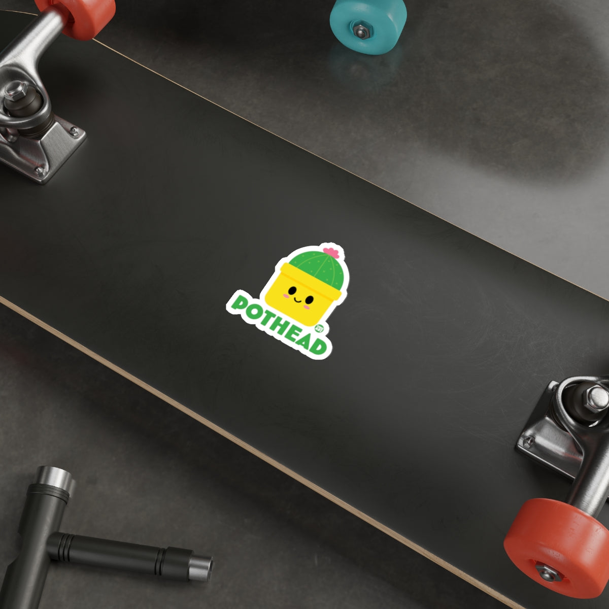 Cute Pothead Sticker for Skateboards and Laptops