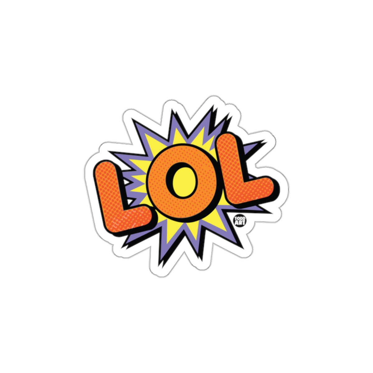 Colorful LOL Pop Art Comic Style Sticker