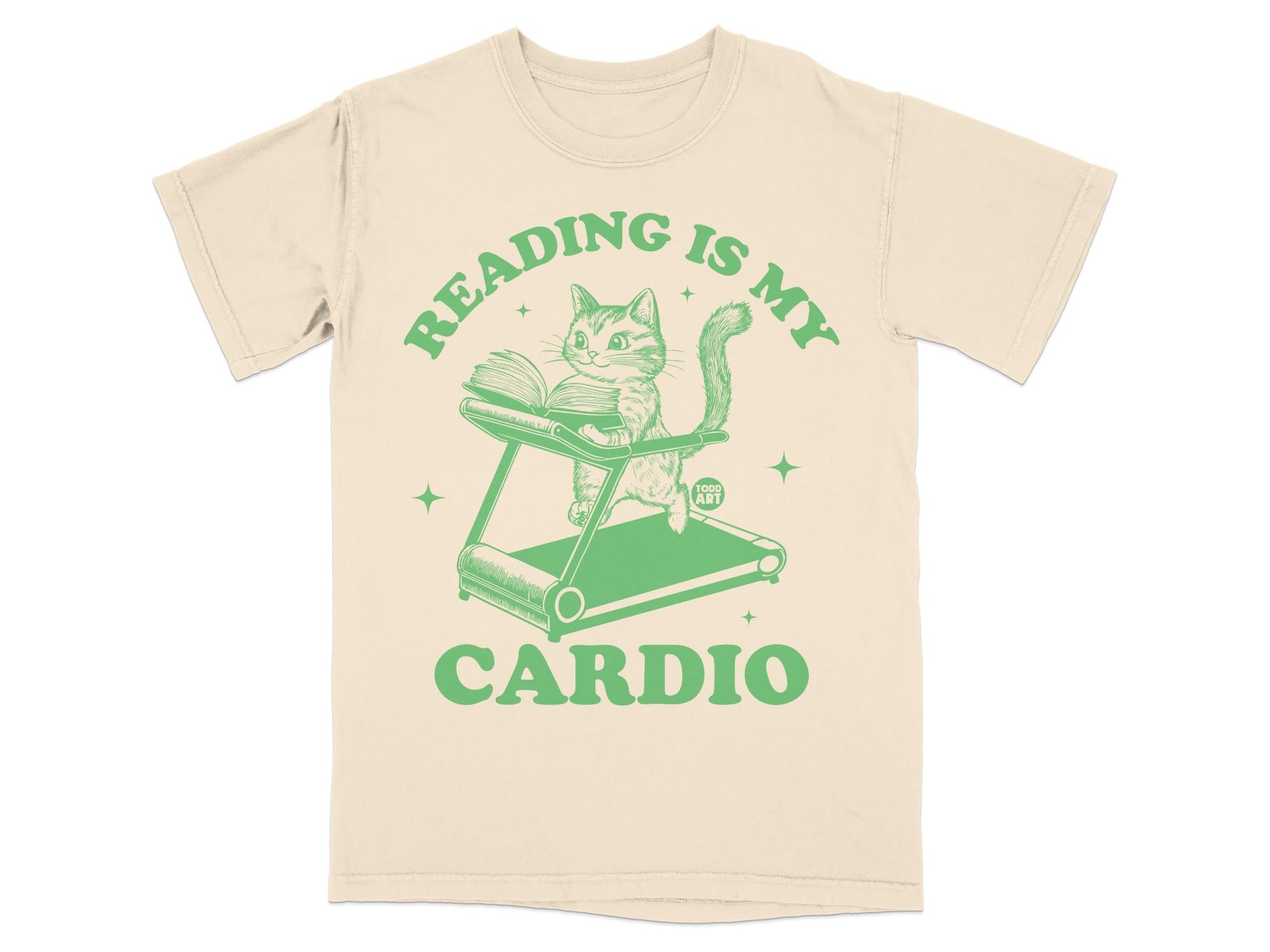 Reading Is My Cardio Cute Cat Workout Shirt Product