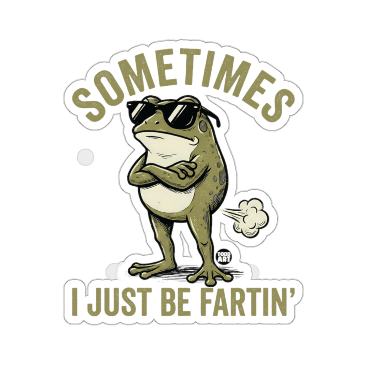SOMETIMES I JUST BE FARTIN' Cool Frog Design 