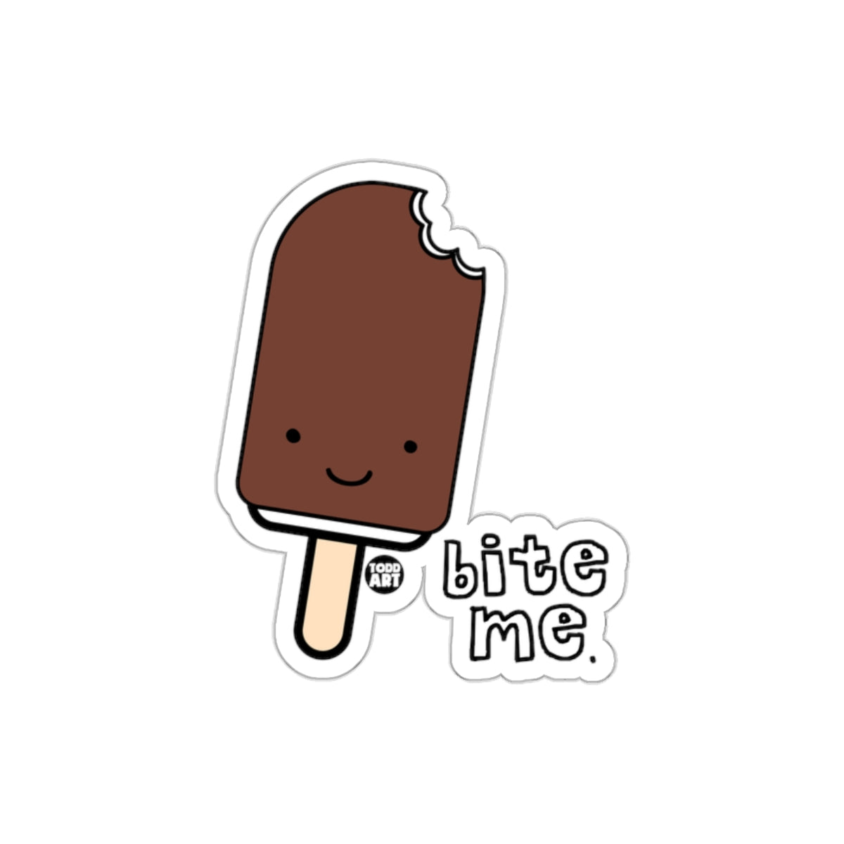Bite Me Chocolate Ice Cream Sticker