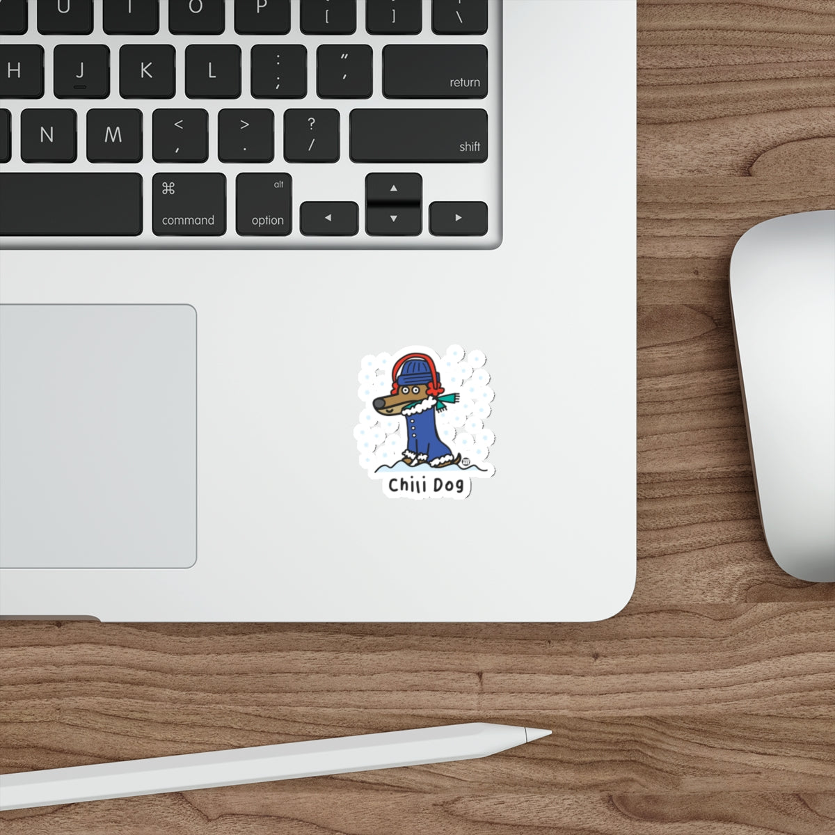 Chiji Dog Winter Illustration Vinyl Sticker Decor