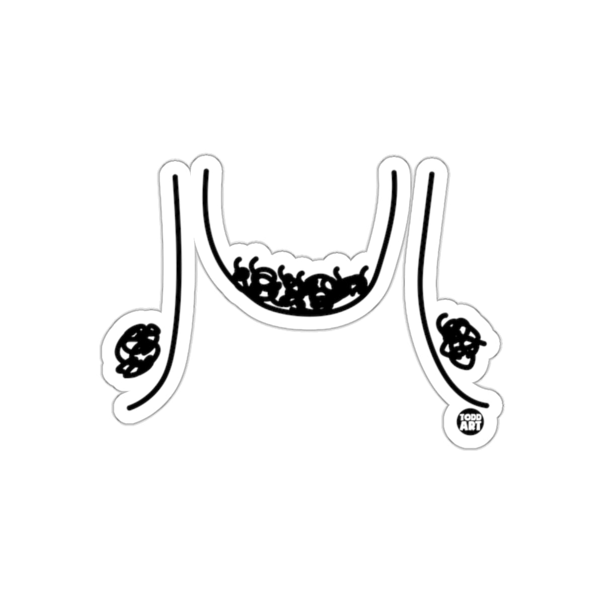 Noodle Inspired Unique Design Art Sticker