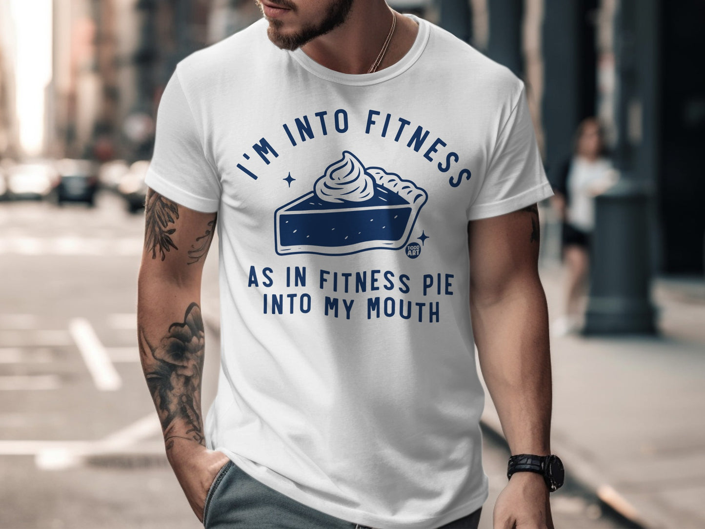 I'm Into Fitness Pie Into My Mouth Graphic Tee