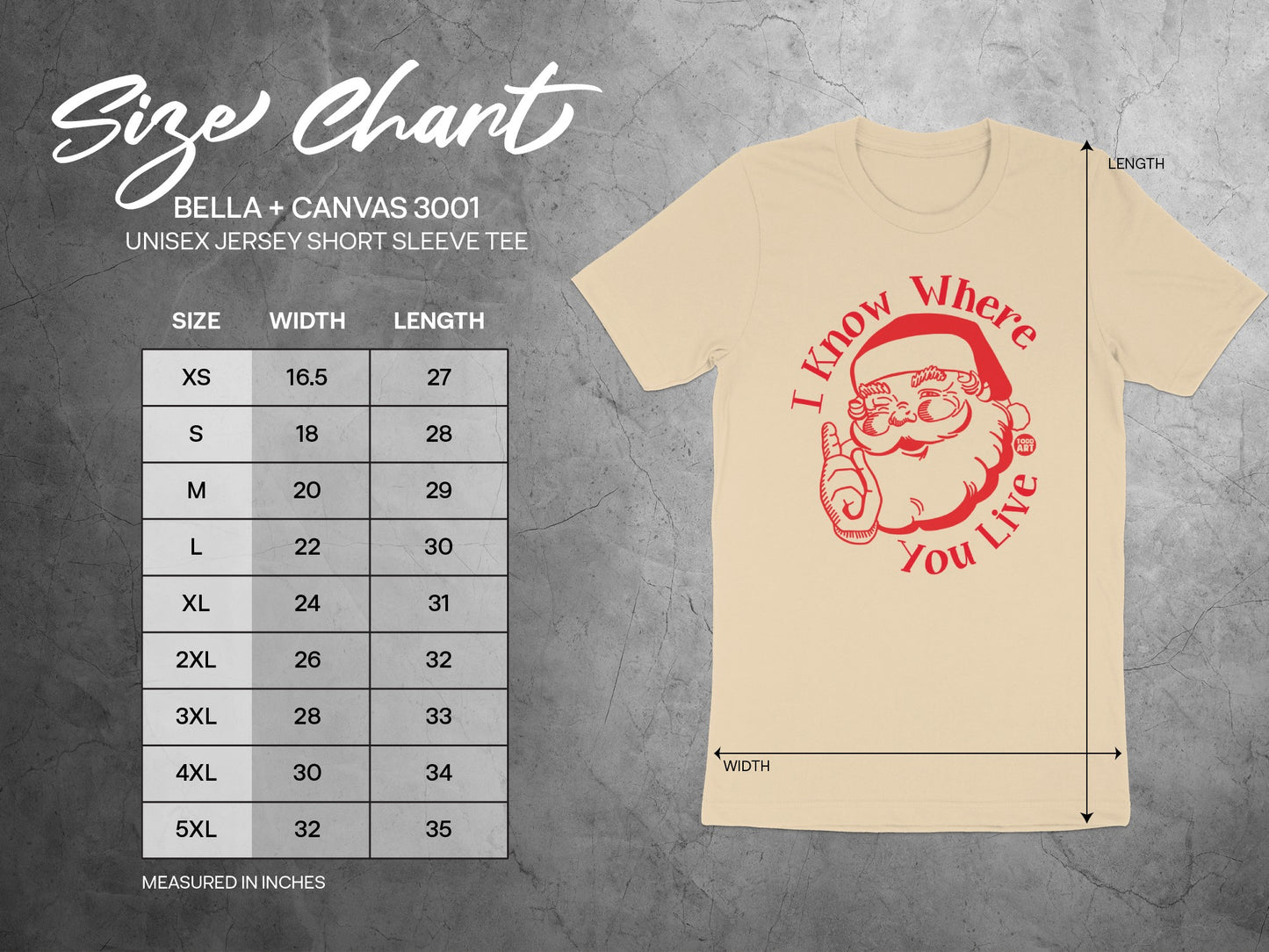 I Know Where You Live Santa Claus Tee Shirt product type