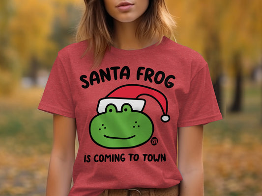 Santa Frog Is Coming to Town Festive Tee