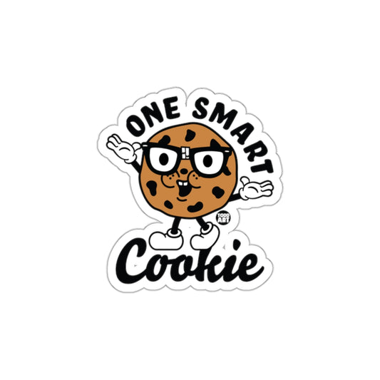 One Smart Cookie Sticker Cartoon Character with Glasses